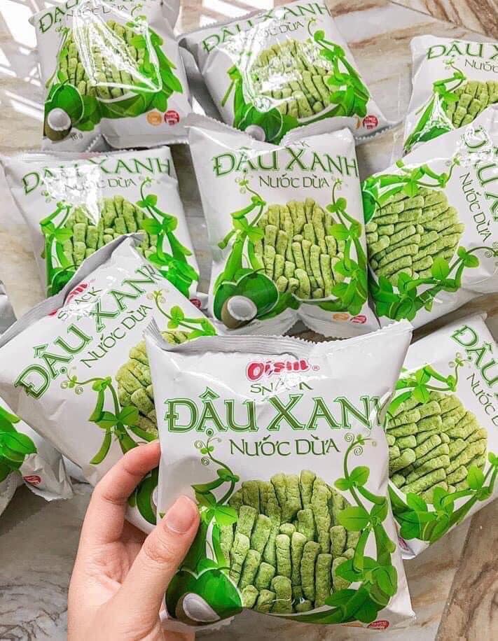 Bim bim đậu xanh nước dừa + socola bịch 20 gói