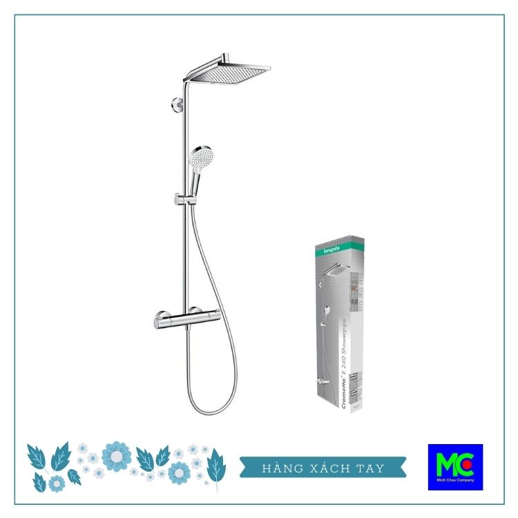 SEN CÂY HANSGROHE CROMETTA E 240 1JET SHOWERPIPE - (MinhChauQB_Store)