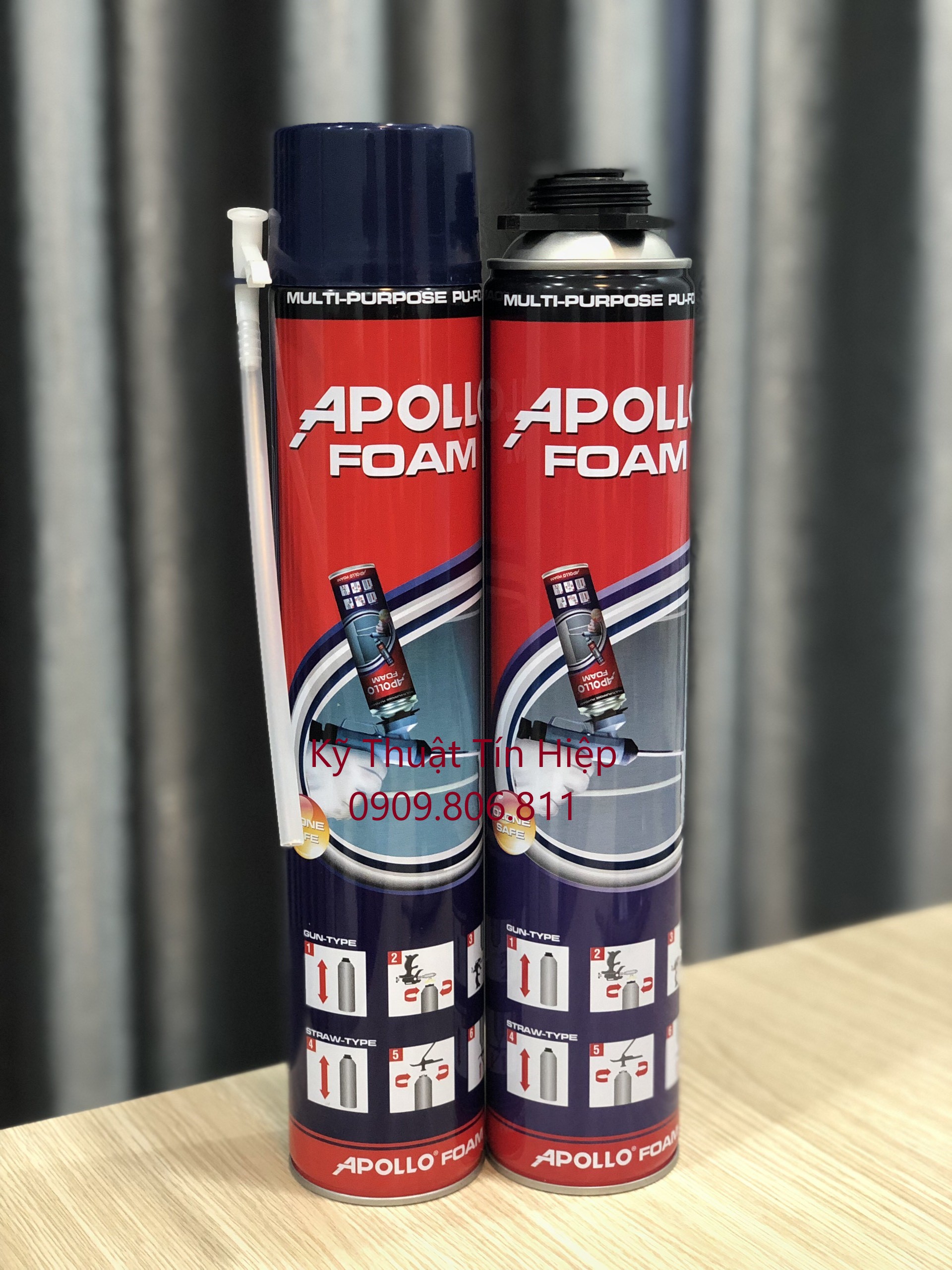 Keo bọt nở Foam Apollo 750ml (dùng vòi và dùng súng bắn keo bọt nở)