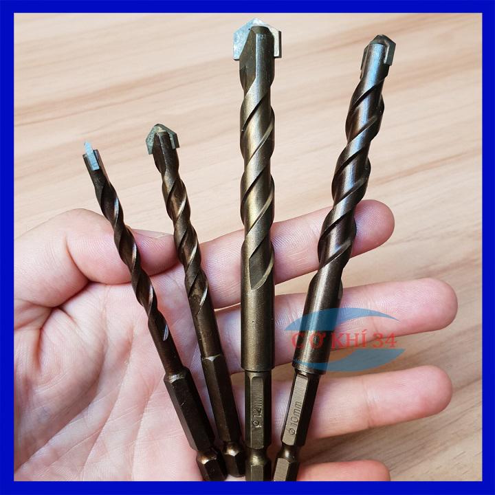 Bộ 4 mũi khoan bê tông, tường chuôi lục giác cho máy khoan