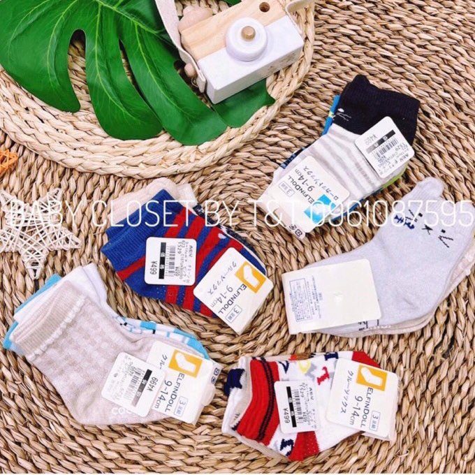 Set 3 đôi tất xuất Nhật trẻ em Elfindoll