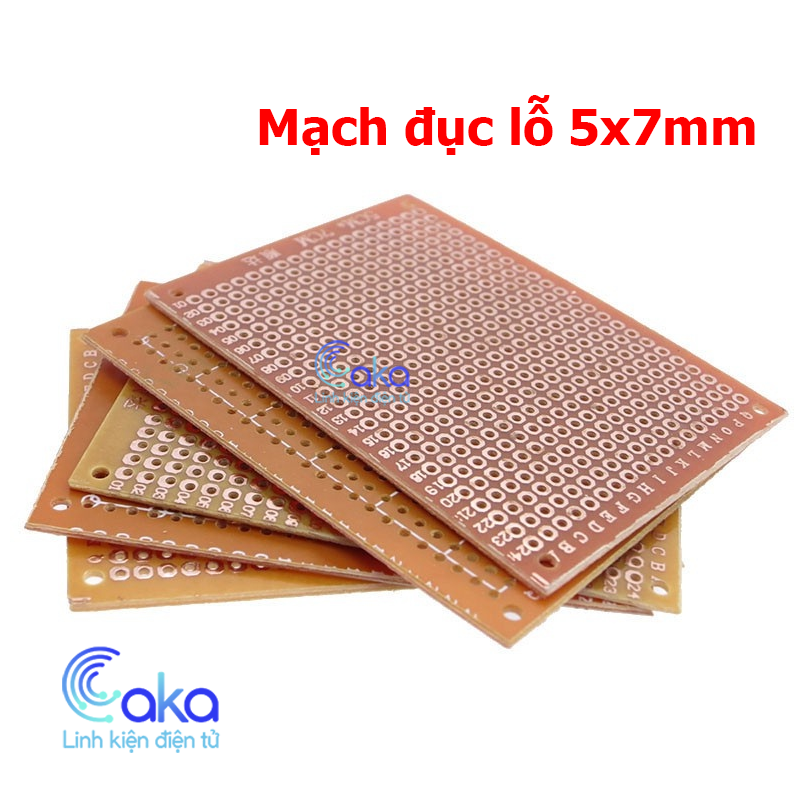 Mạch pcb đục lỗ 5x7 cm màu nâu