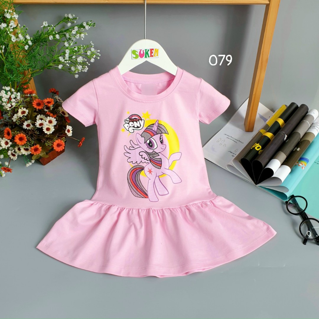 [HCM]20 đến 42kg Đầm bé gái váy bé gái ngựa sừng ngựa pony đuôi cá 079