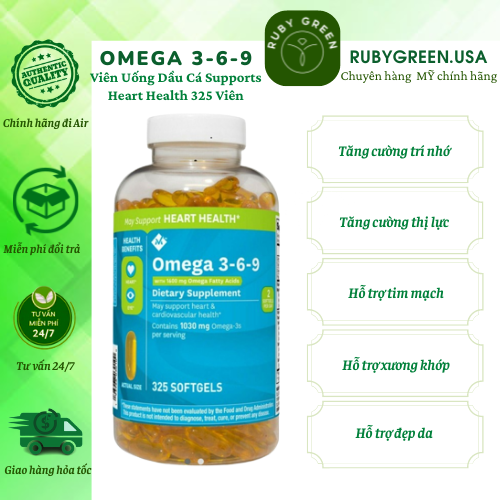 Viên uống Omega 369 Của Mỹ 325 Viên - Omega 3-6