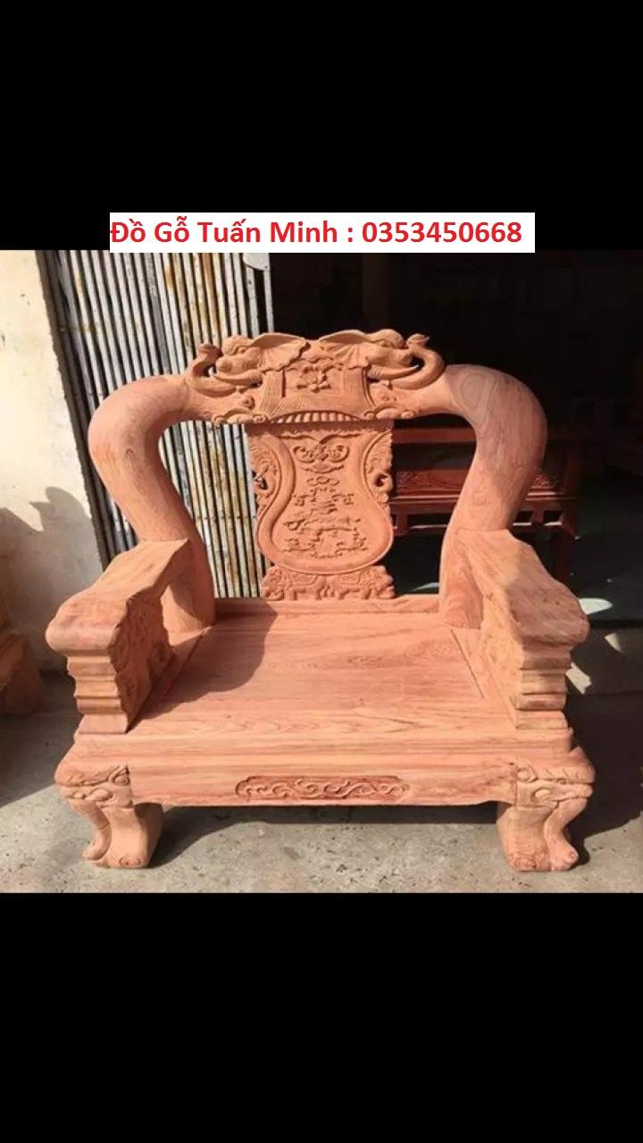 bàn ghế quốc voi gỗ hương đá