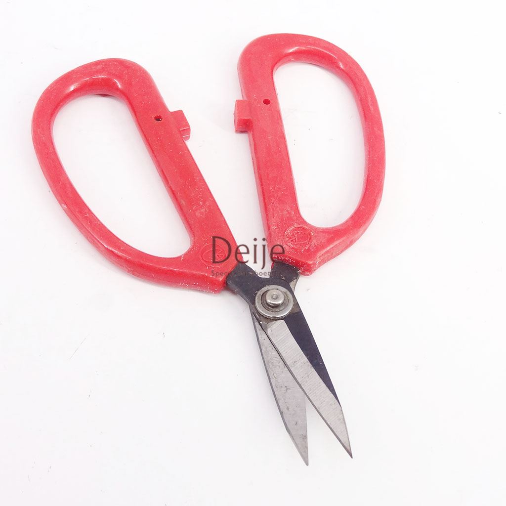 Kéo mũi cong mini cán đỏ