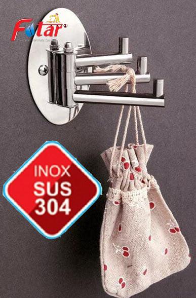 [HCM][XẢ SALE] Móc Treo Quần Áo Bộ Ba Chia Gắn Tường 100%  INOX 304 Trong Nhà Tắm hàng đặt xưởng dài xài tốt inox không han gỉ