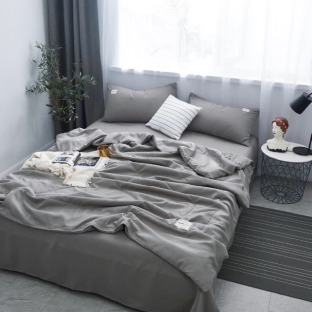 Bộ Drap - Chăn Hè Cotton Tici 5 Món