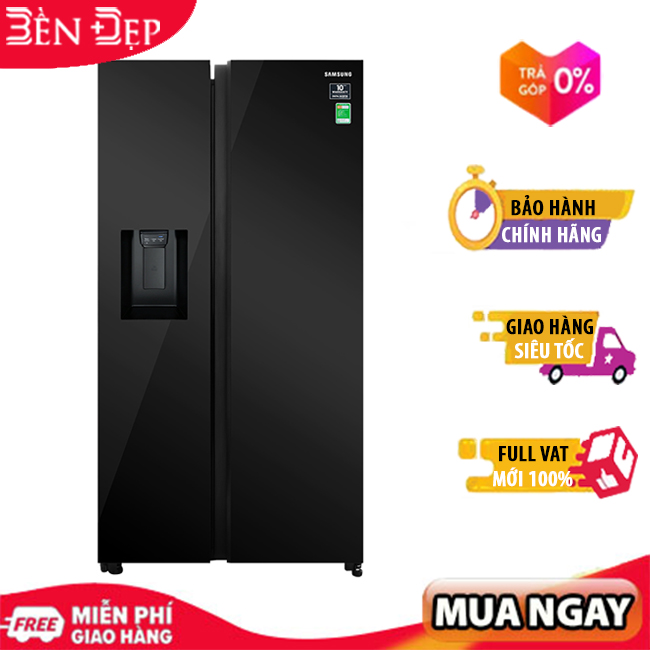[TRẢ GÓP 0%] Tủ lạnh Samsung side by side RS64R53012C/SV 660L (Giá áp dụng giao tại HN, HCM& các tỉnh liên hệ shop)