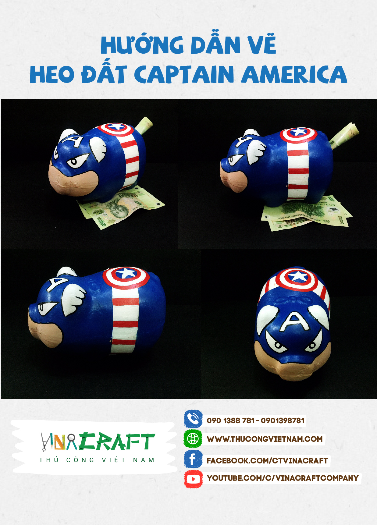 KIT heo đất Captain America
