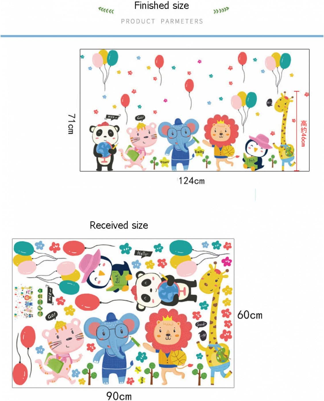 DECAL DÁN TƯỜNG CÁC LOẠI ĐỘNG VẬT 8