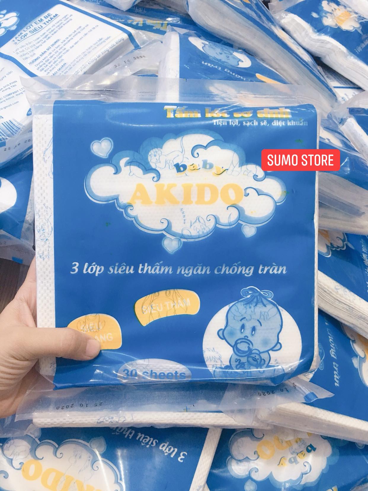 giấy lót phân su cho bé AKIDO