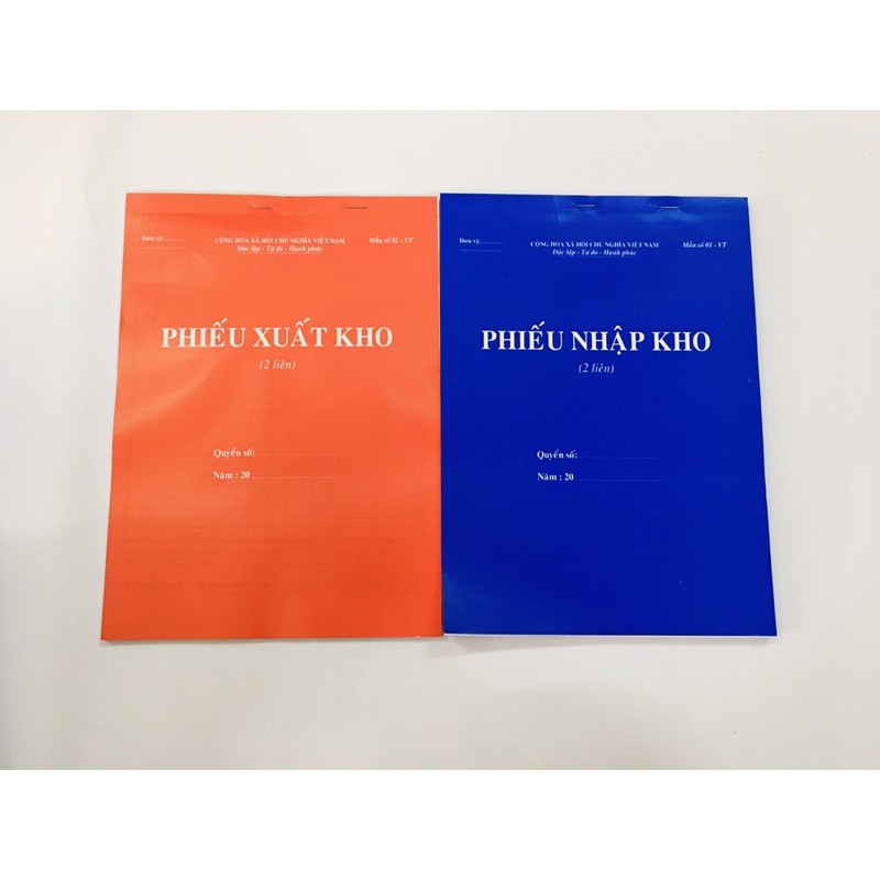 [SALE] Phiếu Xuất kho - Nhập kho A4 bán hàng 2 liên 60 - 100 tờ chất liệu giấy cao cấp