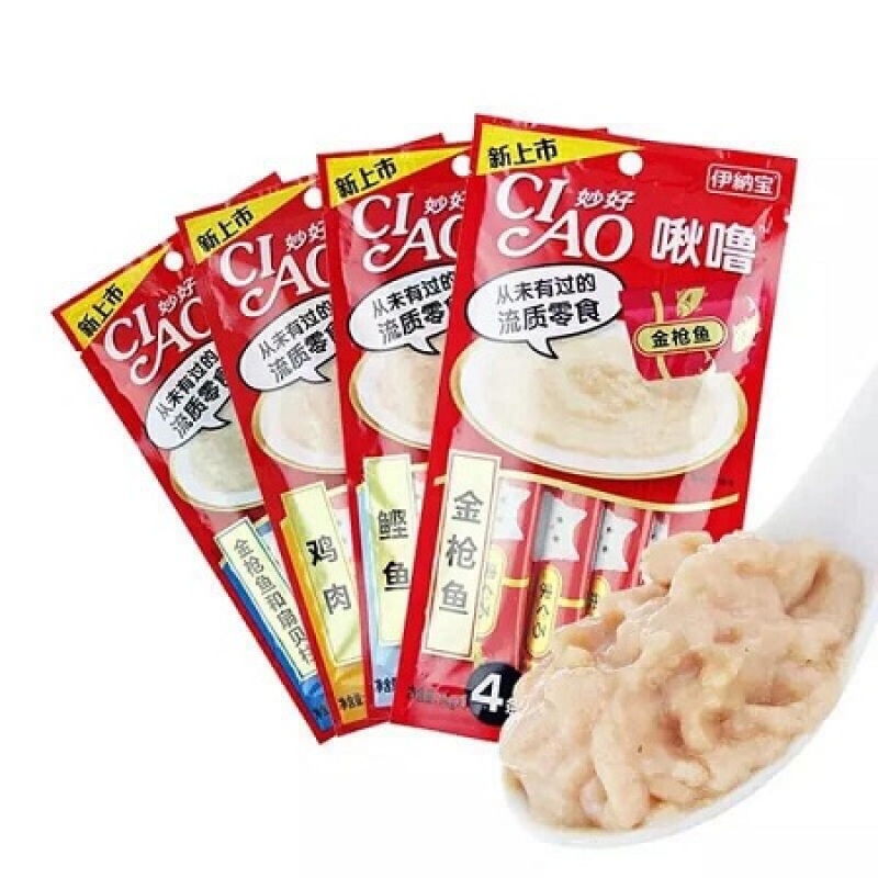 Súp Thưởng Patê Ciao Cho Mèo Dạng Ống Thơm Ngon Giá Rẻ Mix Nhiều Vị