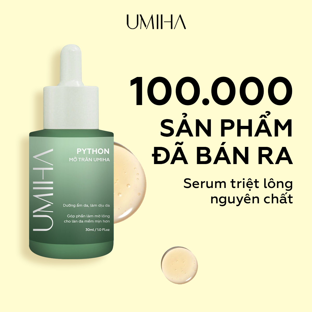 Mỡ trăn triệt lông UMIHA nguyên chất 15ml