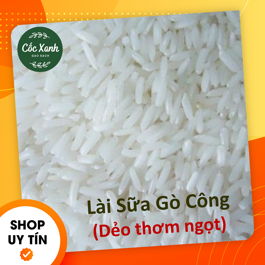 [Freeshipmax] [10kg] Gạo Lài Sữa Gò Công (Dẻo Thơm Ngọt)