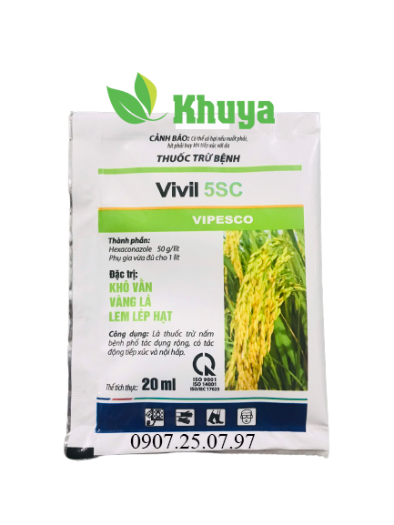 Thuốc trừ bệnh vivil 5sc gói 20ml thán thư - rỉ sắt - đốm lá