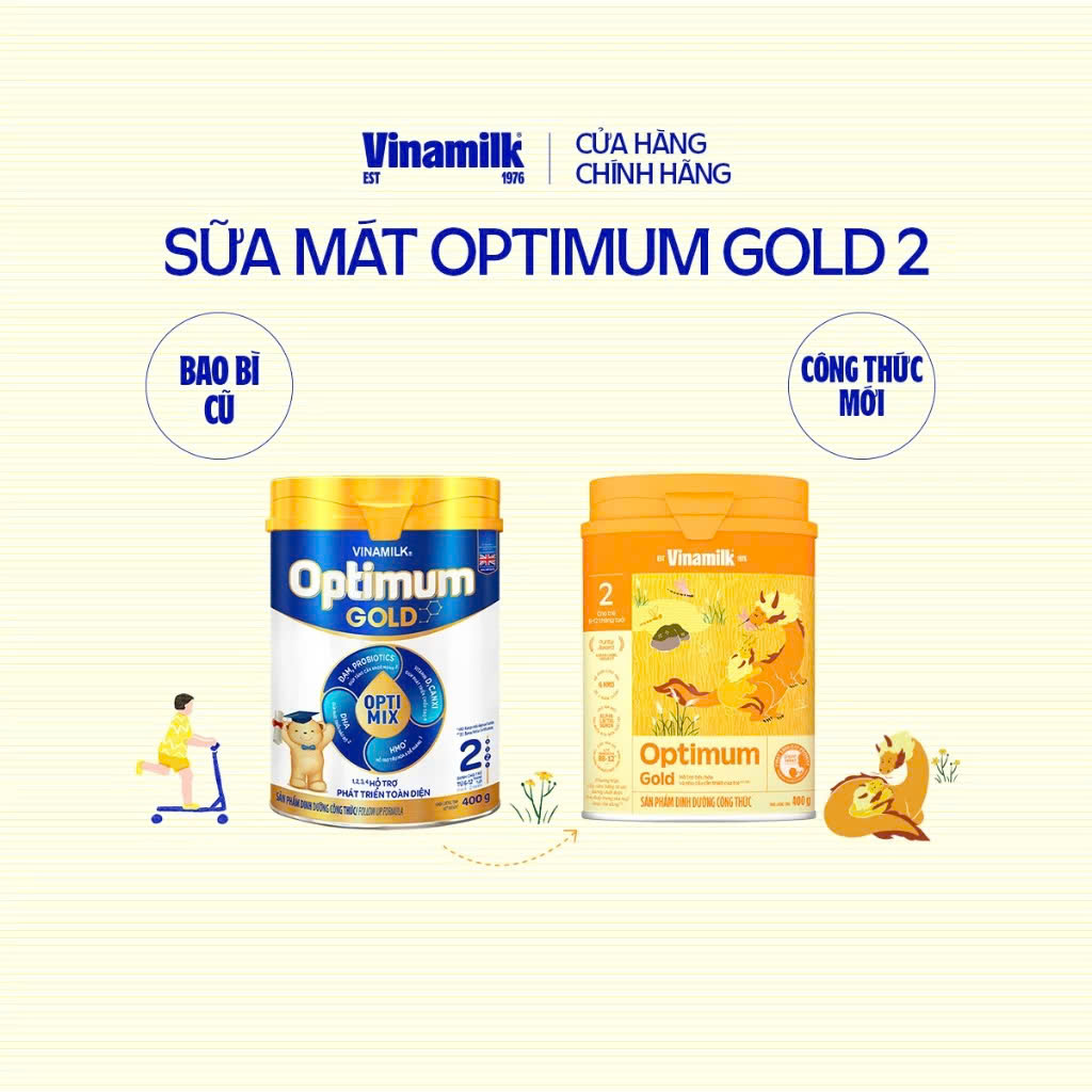 (Mẫu Mới Có Tích Điểm) Sữa Bột OPTIMUM GOLD 2 400G.