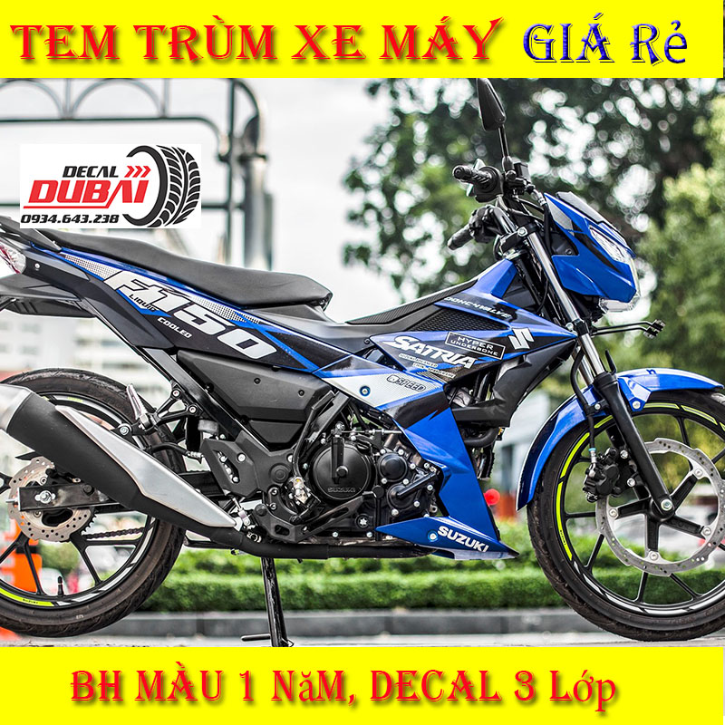 Tem Trùm Satria Raider F150 Xanh