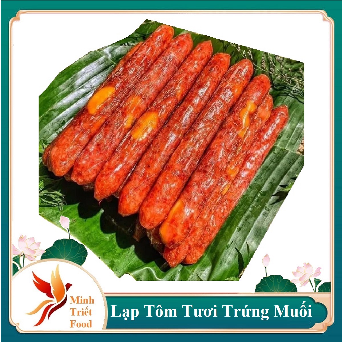 Lạp xưởng tôm trứng muối siêu ngon [Hàng Loại 1 Đặc Biệt]