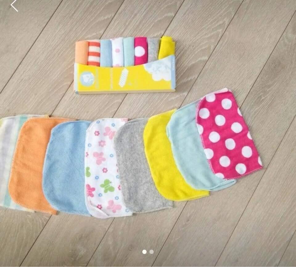TÚI SET 8 KHĂN MẶT GERBER SIÊU MỀM MẠI, AN TOÀN CHO BÉ (Hàng chuẩn)