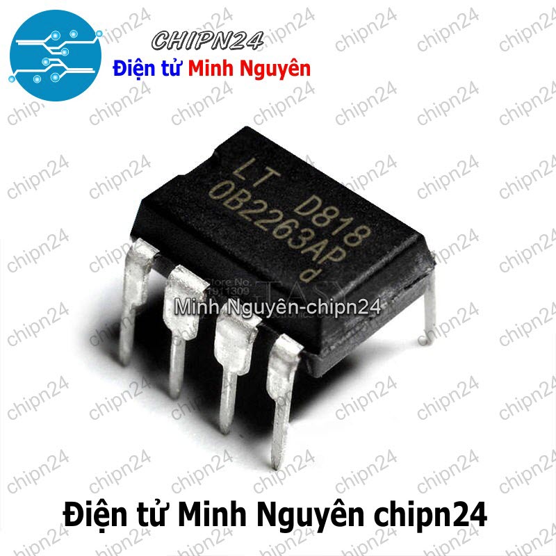 [1 con] (DIP) IC OB2263AP DIP-8 (OB2263AP) (IC dao động Nguồn xung) - HH004824