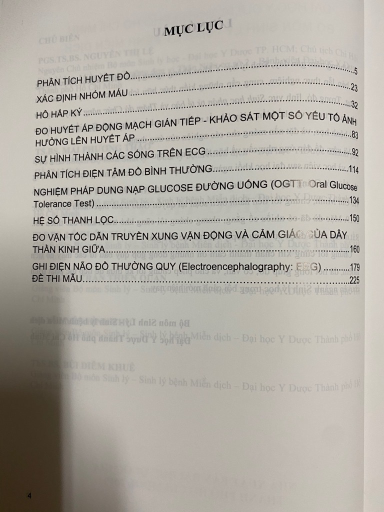 Giáo trình thực hành sinh lý học