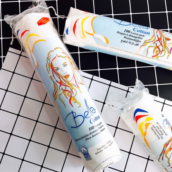 [Có sẵn]Combo 4 bịch bông tẩy trang Bella 80 Miếng Duo Cotton