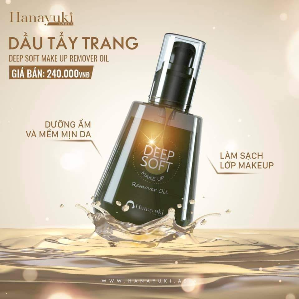 [Chính hãng] Dầu Tẩy Trang Hanayuki – Deep Soft Make Up Remover Oil
