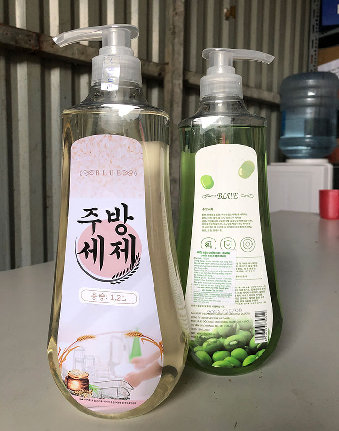 NƯỚC RỬA CHÉN GẠO, ĐỖ XANH BLUE 1200ml (Hàn Quốc) Sữa Gạo 1l2