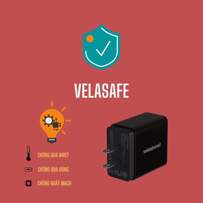 Củ sạc 18W PD3.0 Velasboost V1