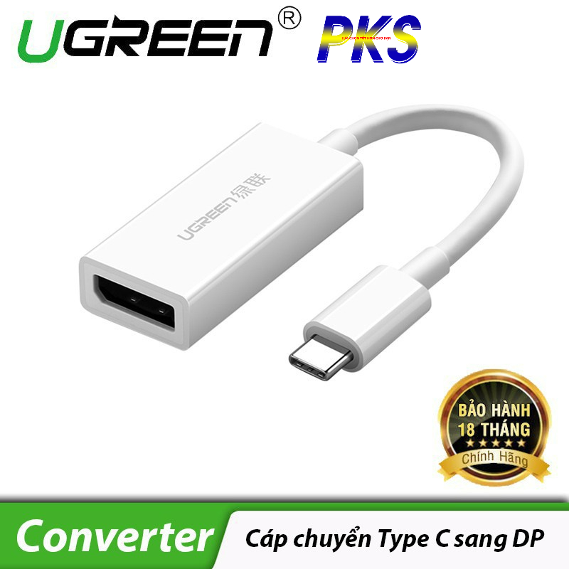 Cáp chuyển đổi USB Type C sang Displayport (âm)  Ugreen 40372