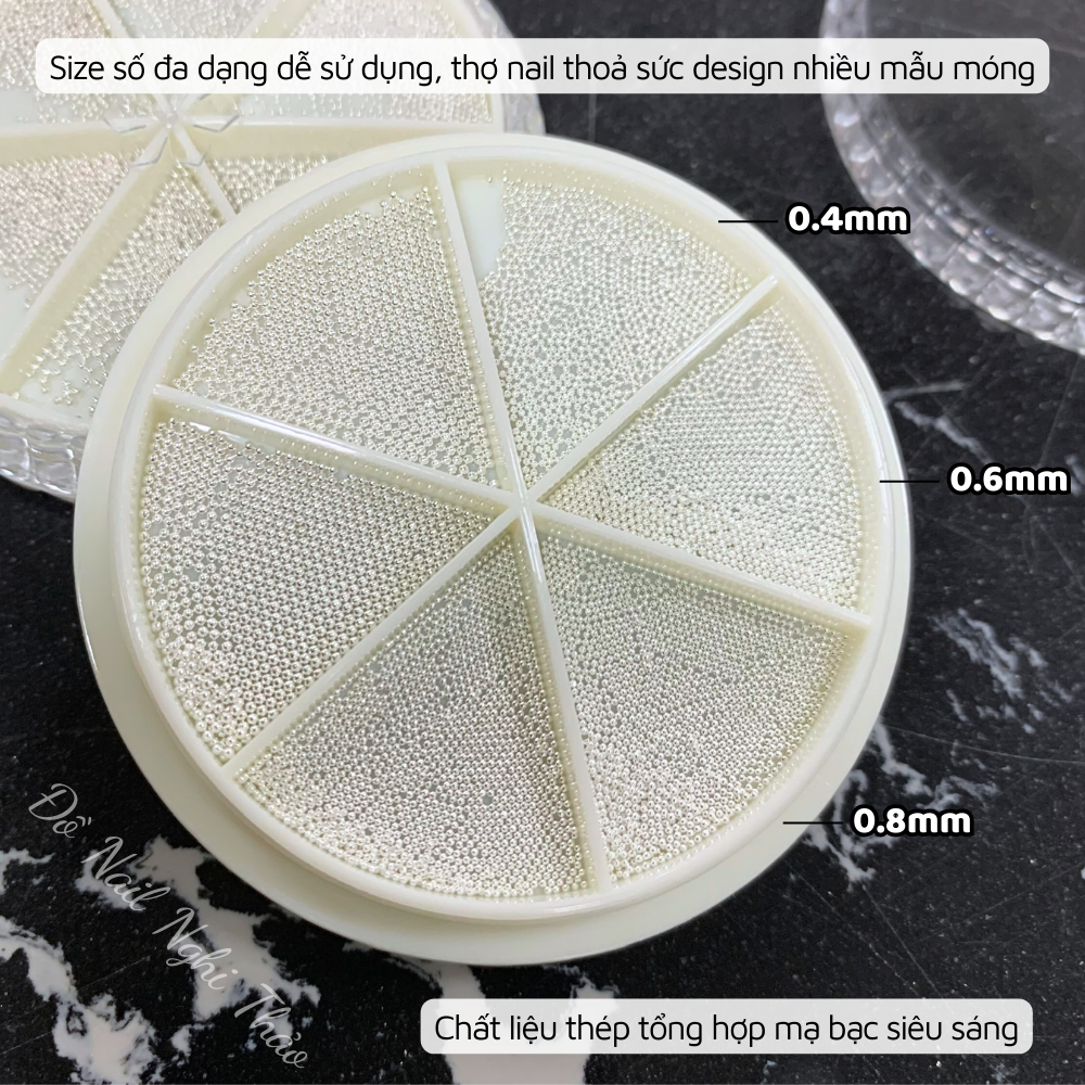 Khay bi nail mini 6 ô mix size NGHI THẢO