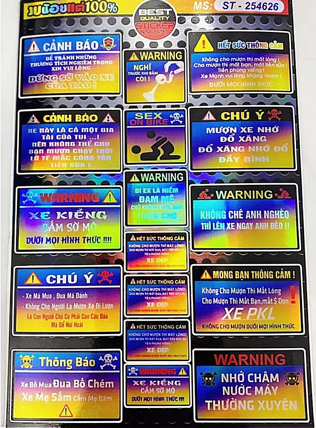 Tem Crom Cảnh Báo Vui Nhộn