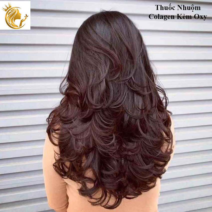 Thuốc Nhuộm Tóc Màu Nâu Socola Kèm Oxy