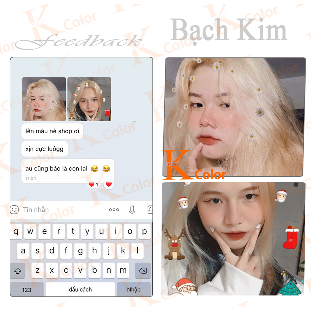 Thuốc nhuộm tóc Bạch Kim Kcolor