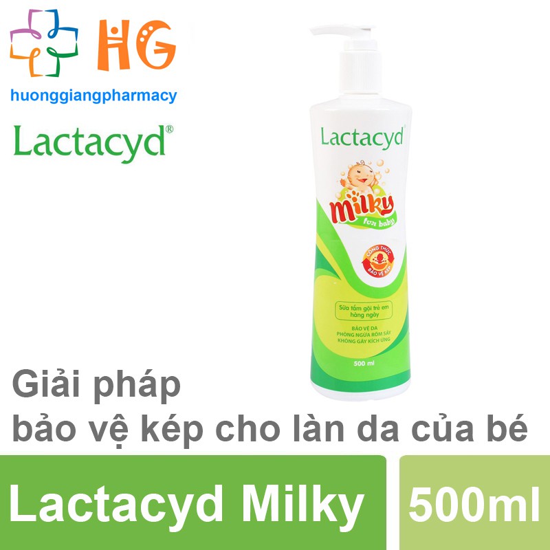Sữa tắm gội trẻ em Lactacyd Milky (Chai 500ml)