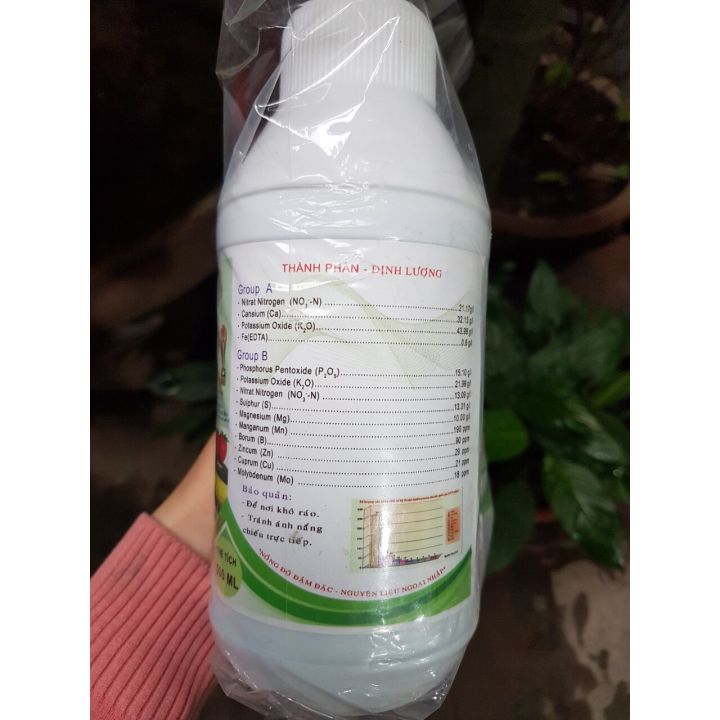 Dung dịch thuỷ canh cho cây ăn quả(1 cặp 2 lọ)