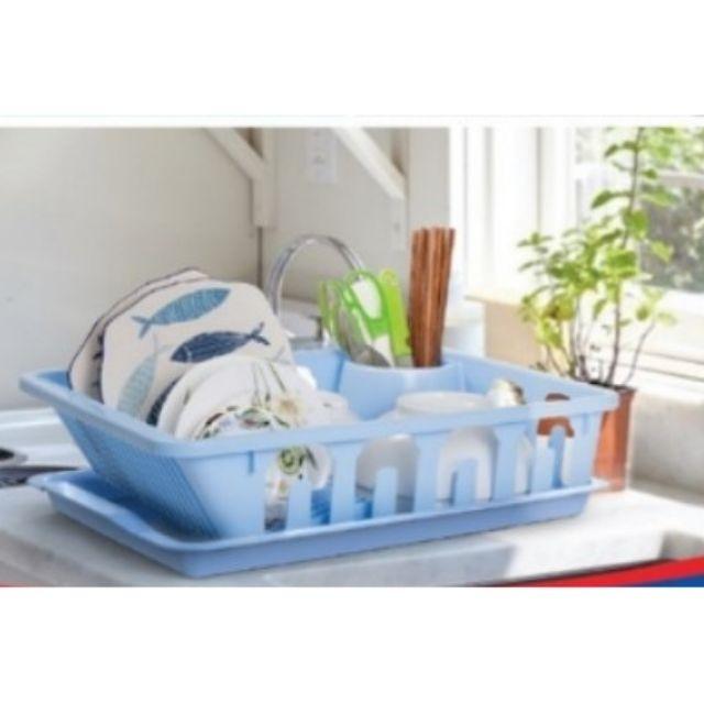 Bộ rổ úp chén kèm khay hứng nước Matsu Duy Tân 49x35x12 cm