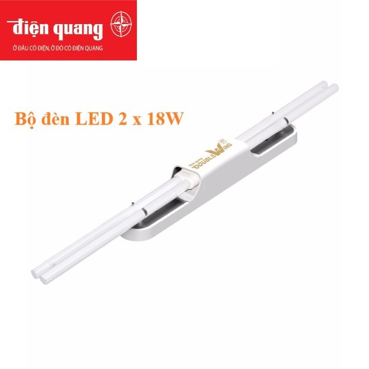 [HCM]Bộ Đèn Led Doublewing Điện Quang 36W (BÓNG THỦY TINH) (ĐQ LEDDW02 36765) double wing