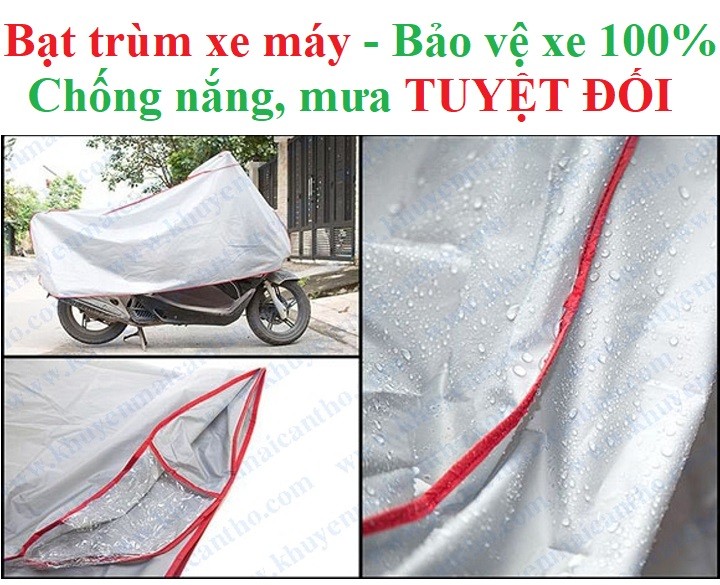 Bạt phủ Trùm xe máy Siêu Bền Siêu Dày chống thấm 100%