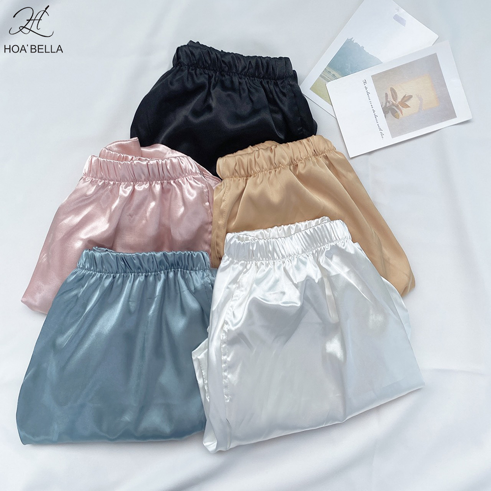 Quần Short Nữ HOABELLA Lụa Satin Cao Cấp, Mềm Mịn, Thoáng Mát