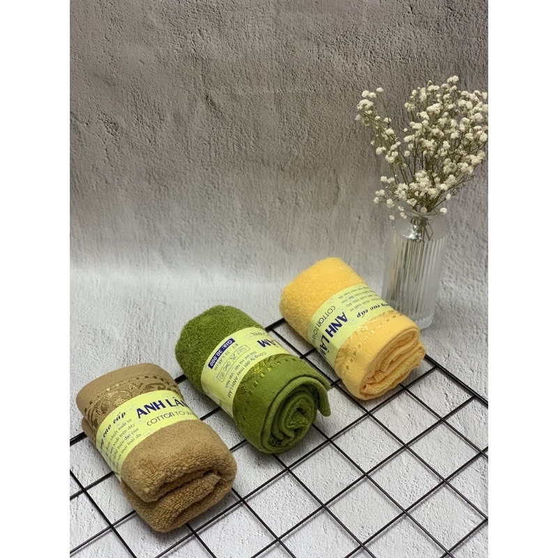 Khăn Rửa Mặt Sợi Bông Coton Cao Cấp Anh Lâm