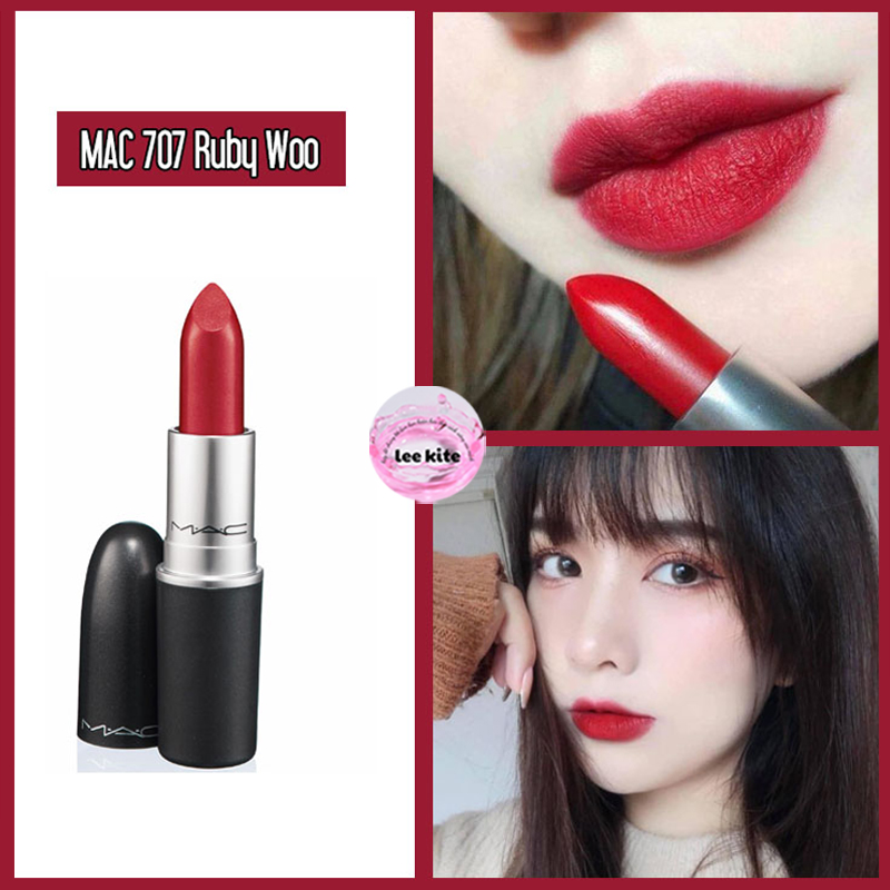Son Mac Ruby Woo 707 Màu Đỏ Cổ Điển - Retro Matte Lipstick