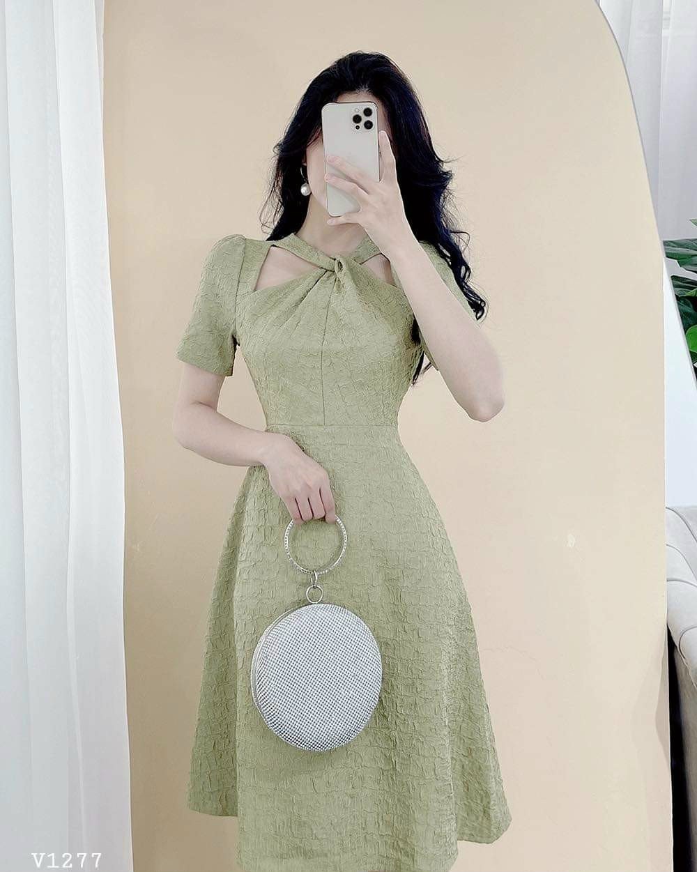 Đầm Xoắn Cổ Dáng Dài Siêu Xinh ( KÈM QUÀ TẶNG NGẪU NHIÊN)