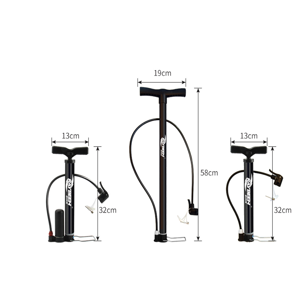 Bơm xe máy xe đạp nhỏ gọn đầu van đa năng - ANYTS