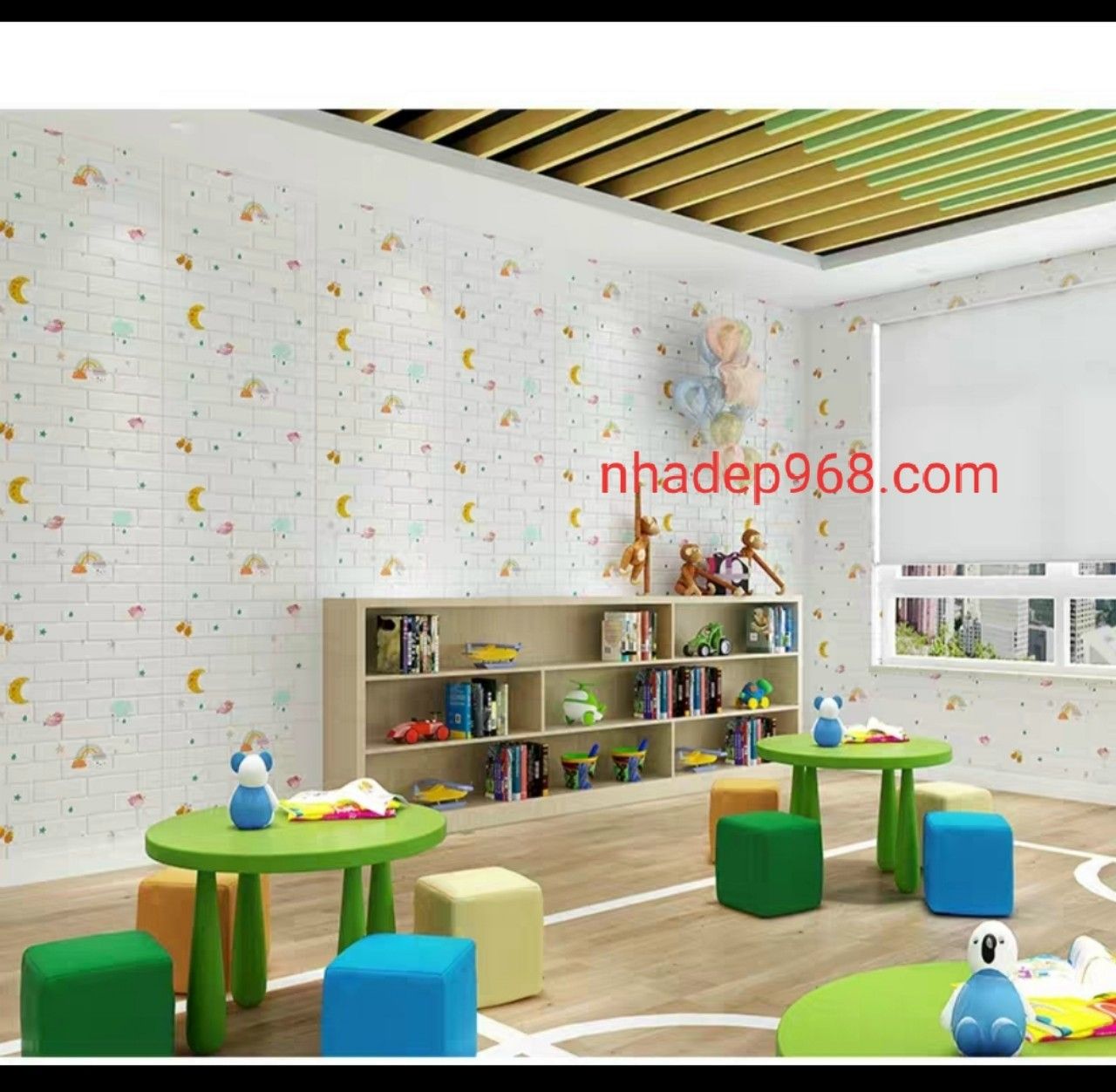 Xốp dán tường 3D mã hoạt hình