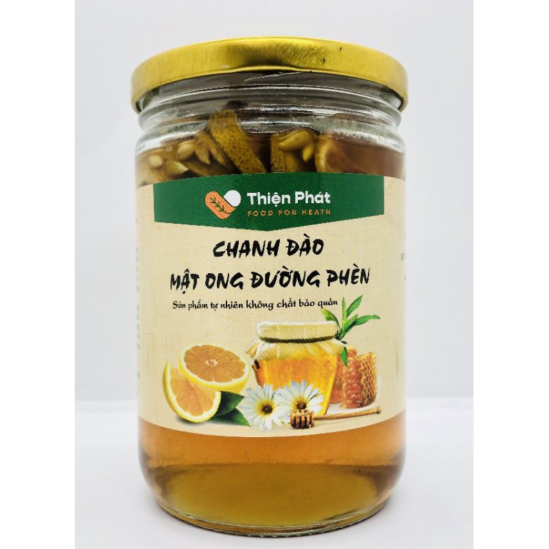 Chanh Đào Ngâm Mật Ong Đường Phèn (500ml)