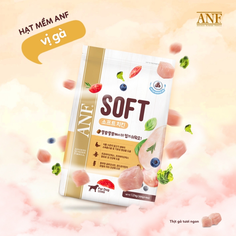 1.2kg Thức ăn HẠT MỀM cho chó mọi lứa tuổi ANF SOFT