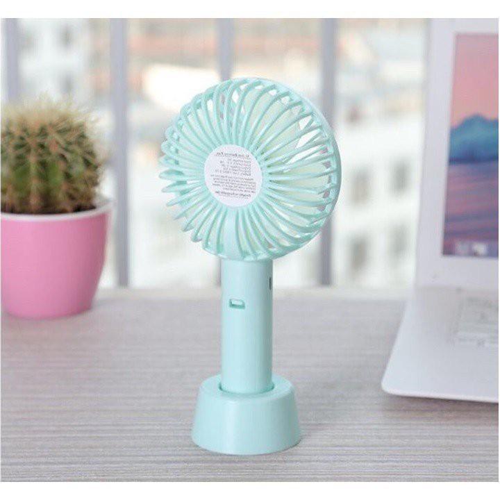 [QUẠT SIÊU MÁT] Quạt Mini Tích Điện Cầm Tay Có ĐẾ Để Bàn Siêu Hot